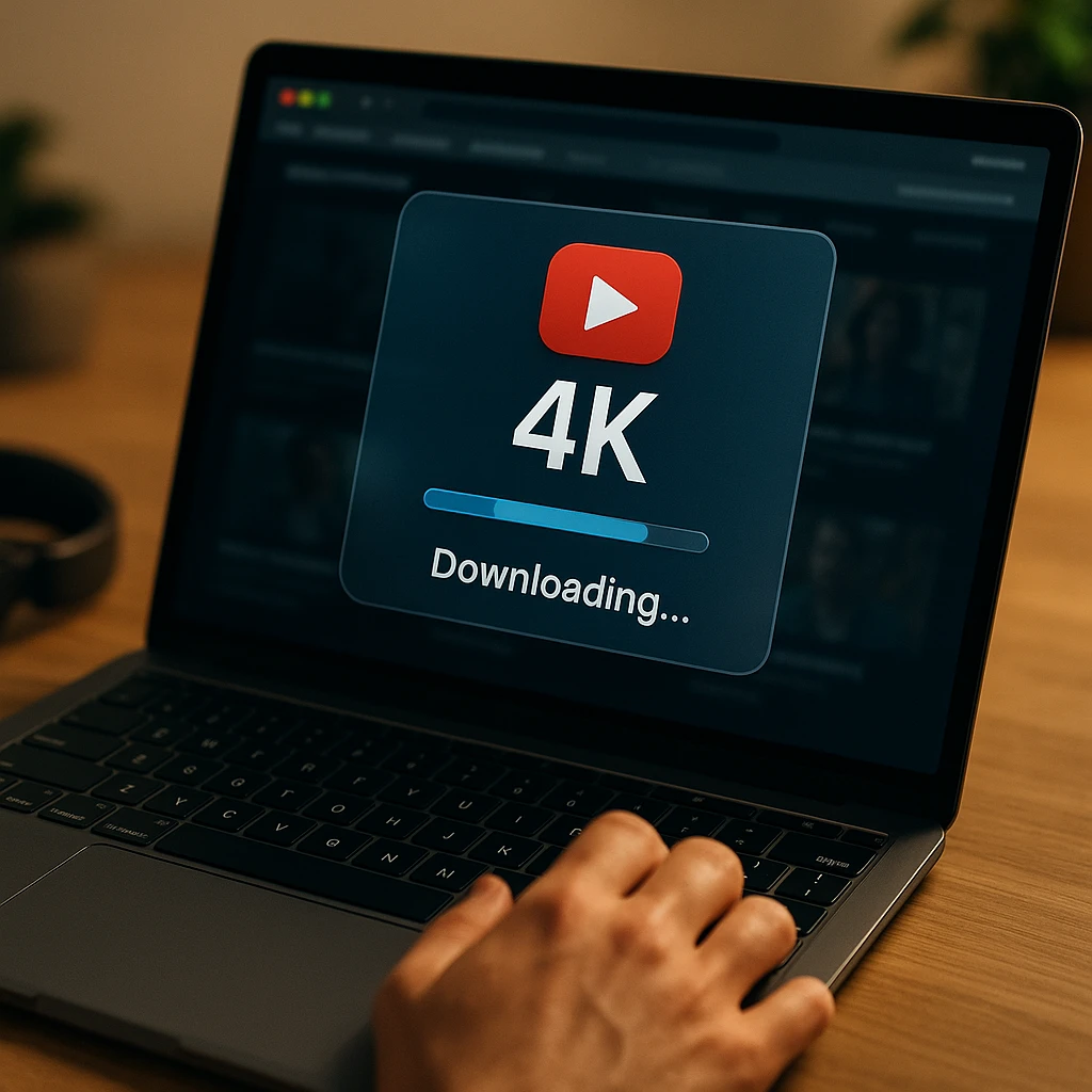 4K video downloader software interface on computer screen