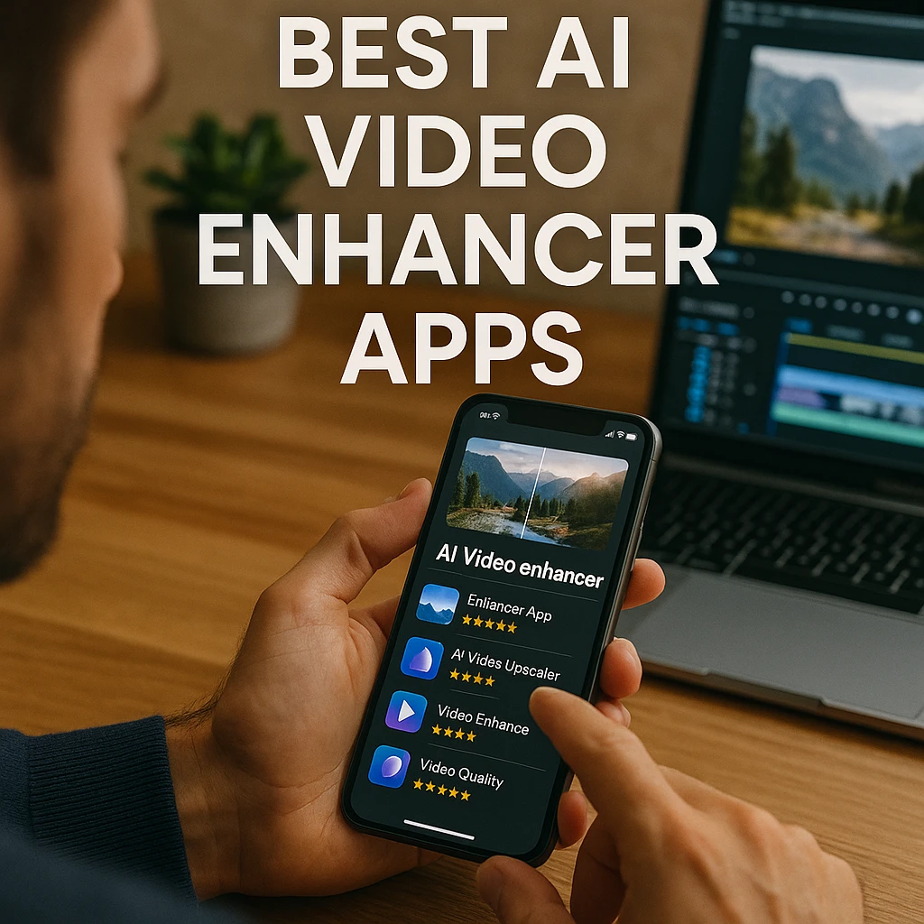 AI video enhancement comparison showing before and after results