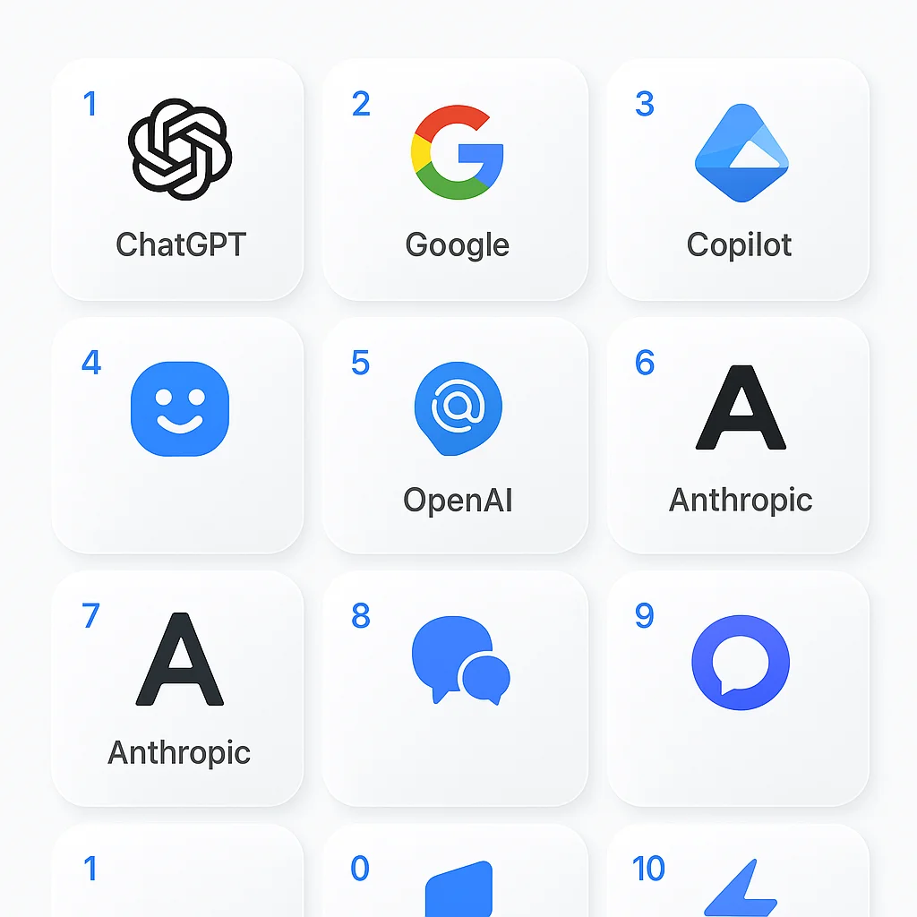 Best Free AI Chatbots Comparison 2025