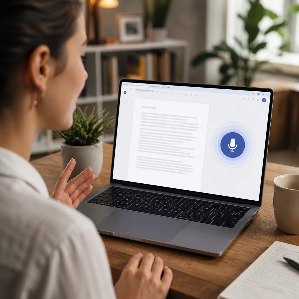 Đọc chính tả vào tính năng Nhập bằng giọng nói của Google Docs trên máy tính xách tay