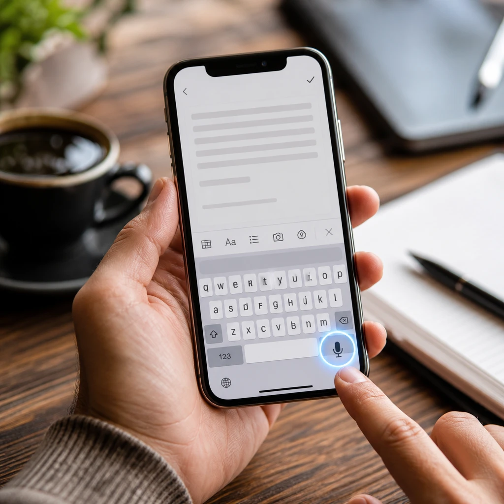 Sử dụng micrô trên bàn phím để đọc chính tả vào ứng dụng Google Docs trên điện thoại
