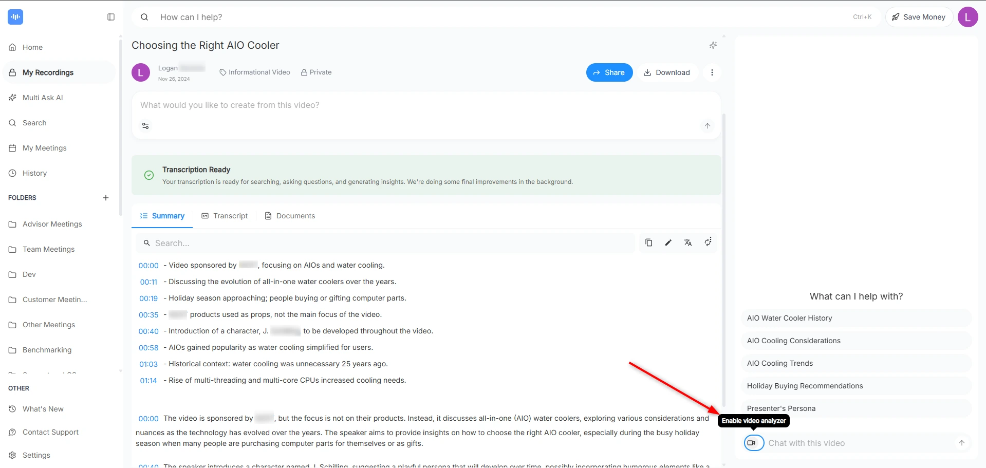 Video Analysis AI – step 1