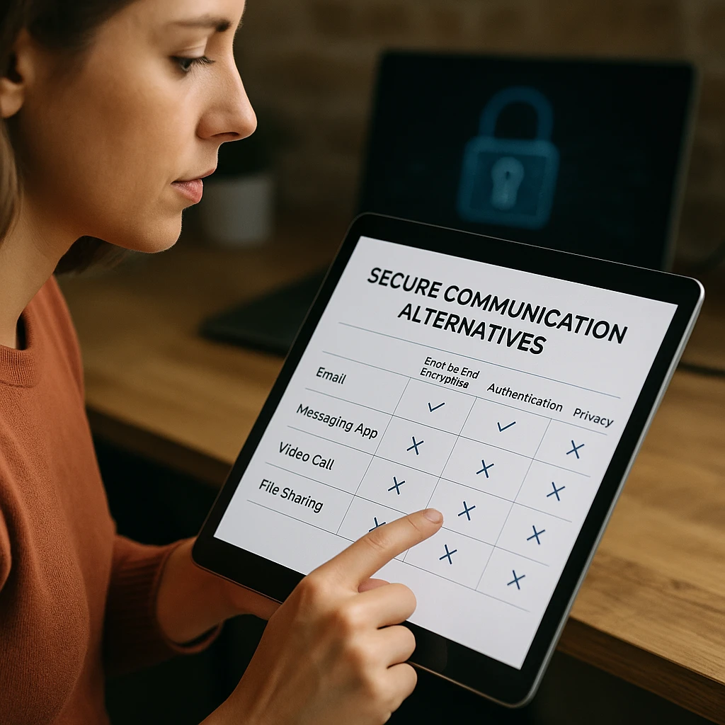 Güvenli iletişim alternatifleri karşılaştırma tablosu