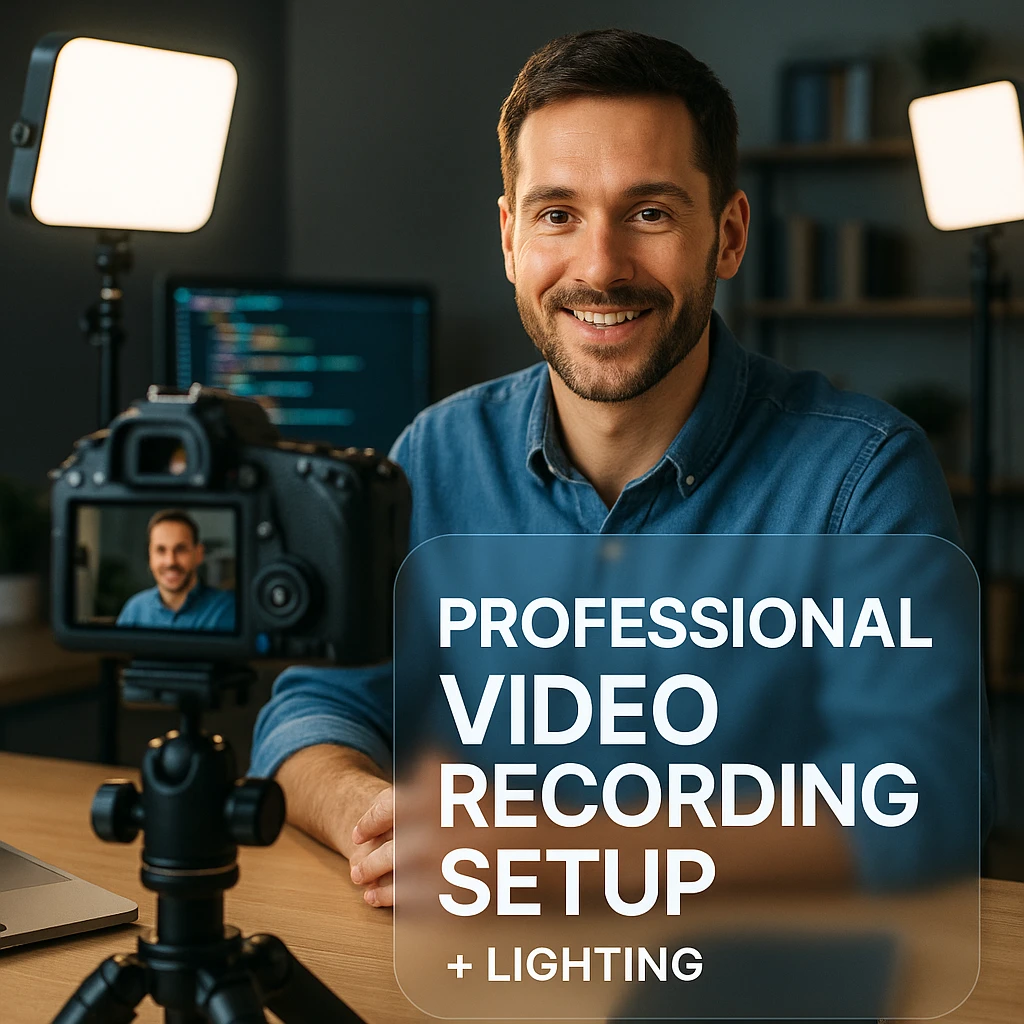Professional video message recording setup