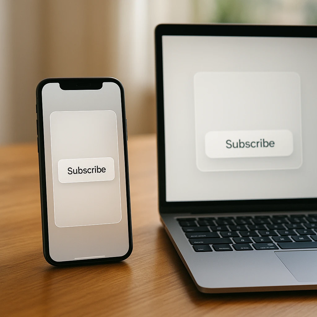 Hetzelfde YouTube Premium-abonnement is duurder in de iPhone-app dan in een browser, naast elkaar getoond