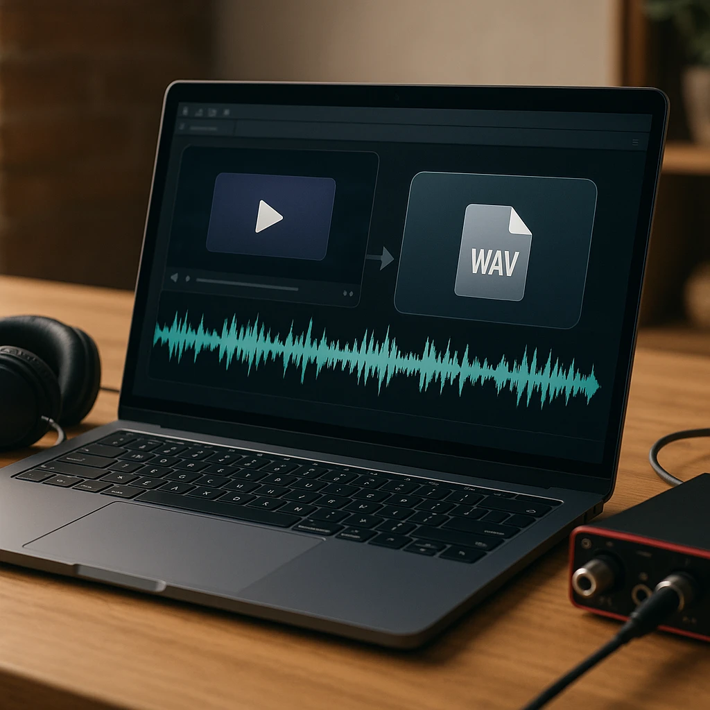 Chuyển đổi nhạc nền video YouTube thành tệp WAV trong trình chỉnh sửa âm thanh