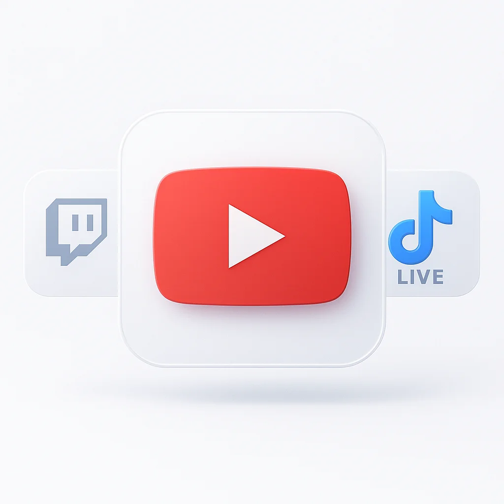 2025'te En İyi 10 YouTube Canlı Yayın Alternatifi